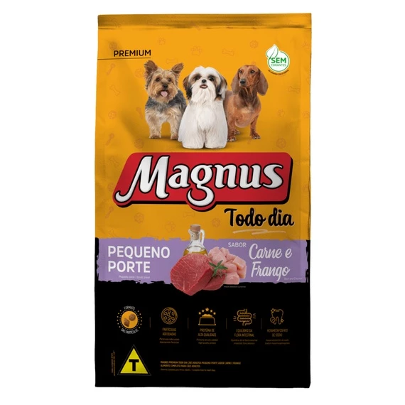 magnus-premium-todo-dia-caes-adultos-pequeno-porte-sabor-carne-e-frango