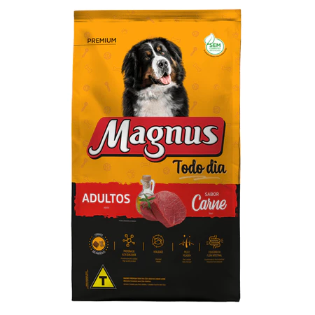 Magnus Premium Todo Dia Cães Adultos Sabor Carne – 20Kg