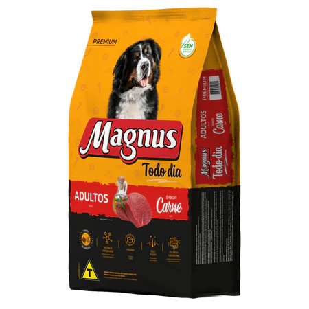Magnus Premium Todo Dia Cães Adultos Sabor Carne - 20Kg - Imagem 3