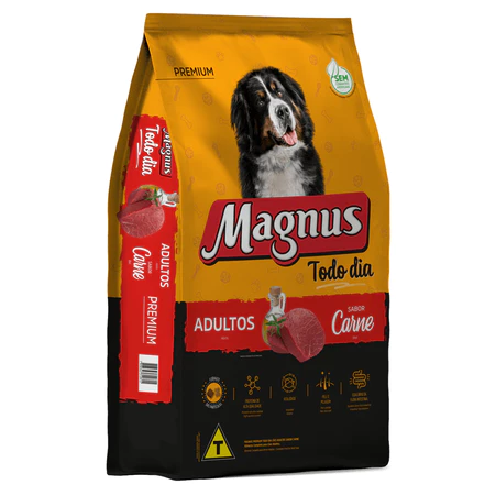 Magnus Premium Todo Dia Cães Adultos Sabor Carne - 20Kg - Imagem 2