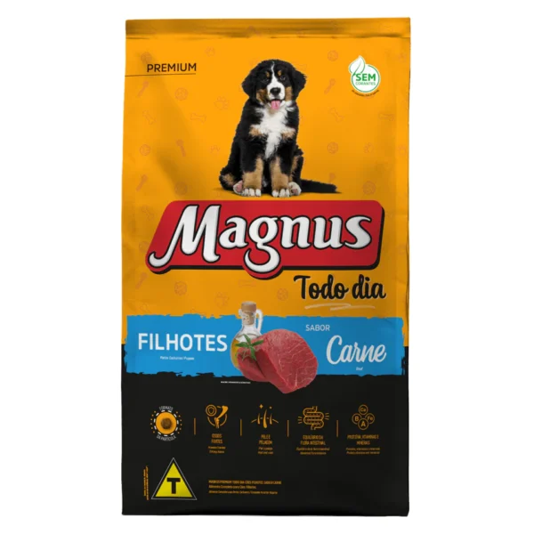 Magnus Premium Todo Dia Filhotes Sabor Carne - 20Kg