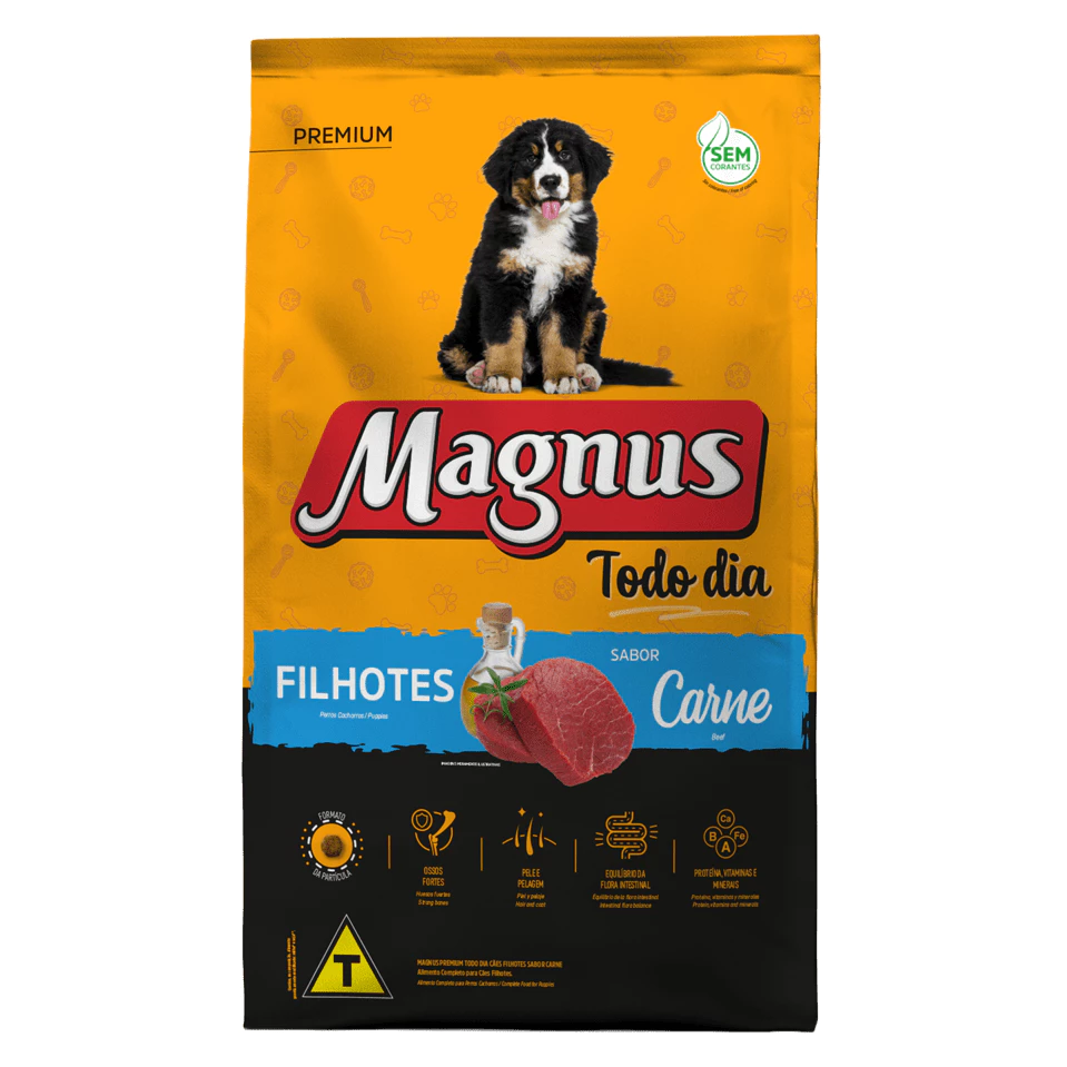 Magnus Premium Todo Dia Filhotes Sabor Carne – 20Kg